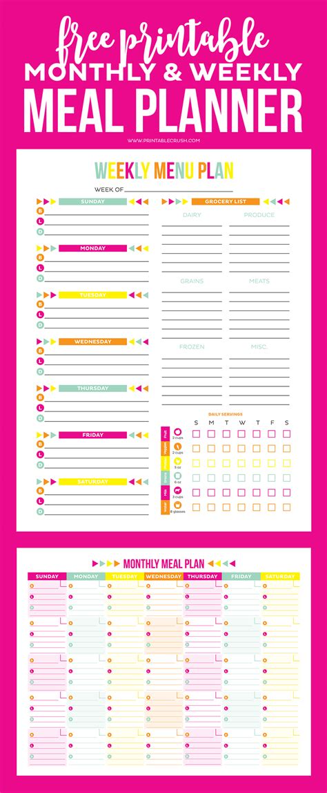 Plan Your Meals Ahead With Free Printable Meal Planner Trendedecor