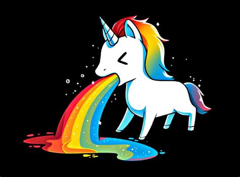 Sick Unicorn Throw Up Rainbow Hd Wallpaper Peakpx
