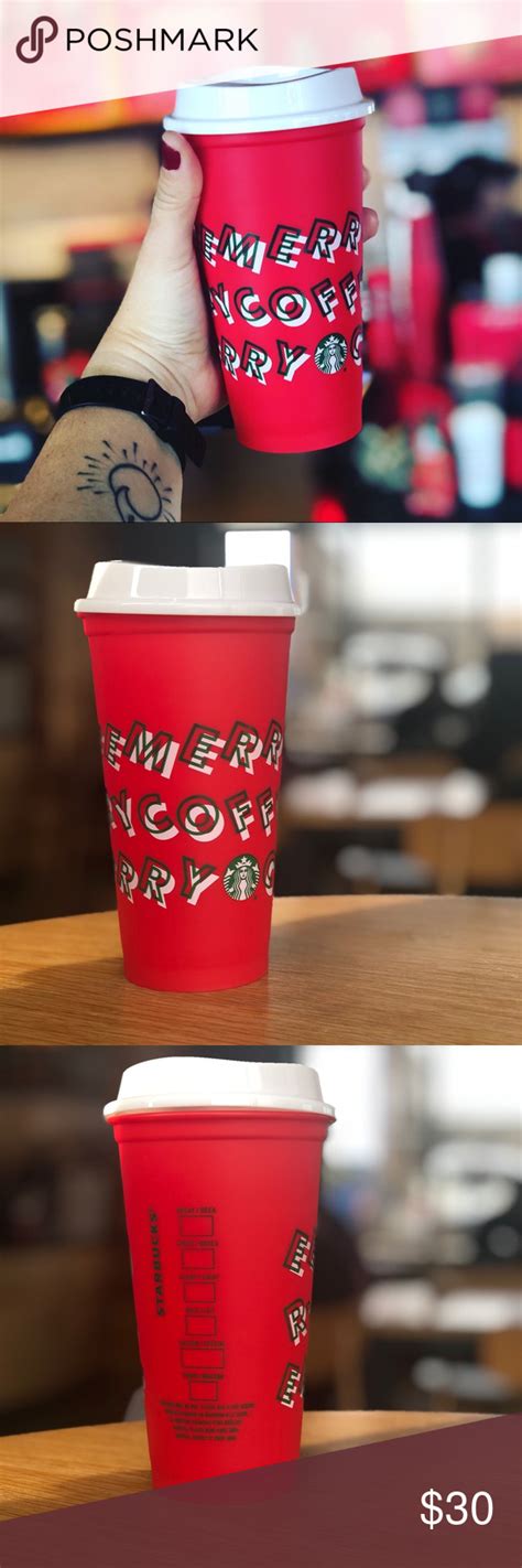 Reusable cups are an important component of our overall waste reduction strategy. Starbucks Holiday reusable Red cup +drink discount | Red ...