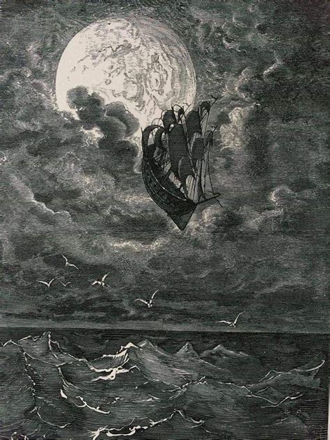 Gustave Doré The Baron Flies To The Moon From The Adventures Of