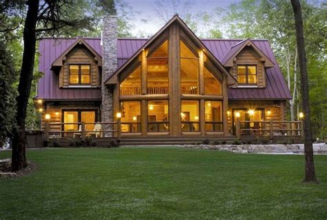 More small log cabin floor plans the cozy cabin pictured below is perfect as a summer retreat, weekend getaway, or a great retirement cottage. 75 Best Log Cabin Homes Plans Design Ideas | Log home ...