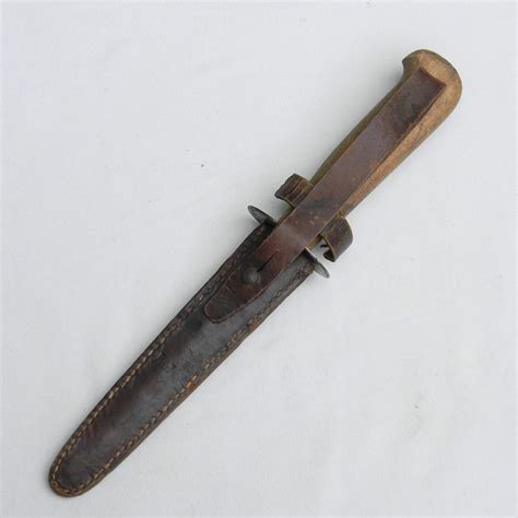 Ww1 France Coutrot Fighting Dagger Trench Knife Original Scabbard Rare