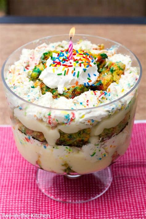 Halloween snacks for adults google search. Funfetti Birthday Cake Trifle Recipe - Pretty My Party