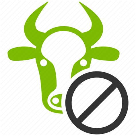 Cattle Closed Forbidden No Beef No Entry Not Available Stop Cow Icon