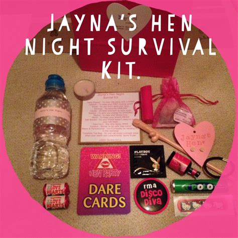 Hen Night Survival Kit Made By Meeeee Hen Games Jayna Hens Night