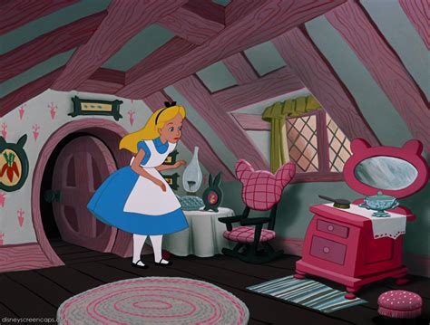Inside The White Rabbits Cottage In Disneys Alice In Wonderland Alice In Wonderland 1951