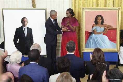 barack and michelle obama have returned to the white house to unveil their official presidential