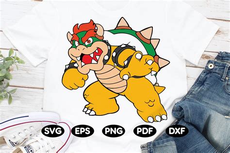Bowser Nintendo Mario Bros In Svg Png Dxf Eps Pdf Format Etsy