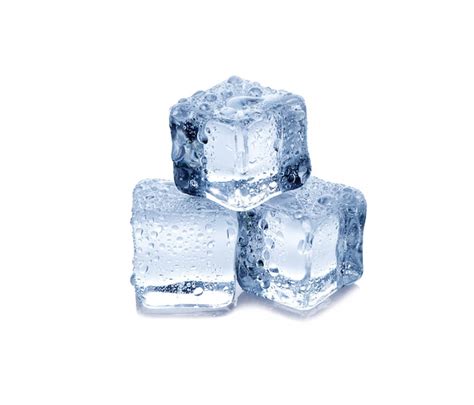 Premium Photo Three Ice Cubes On White Background
