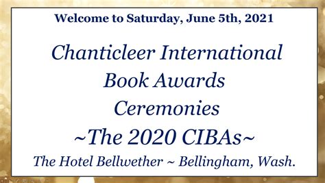 The 2020 Chanticleer International Book Awards Cibas Overall Grand