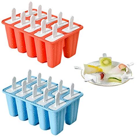 Helistar 2 Pack Popsicle Molds 10 Cavities Diy Reusable Silicone Ice