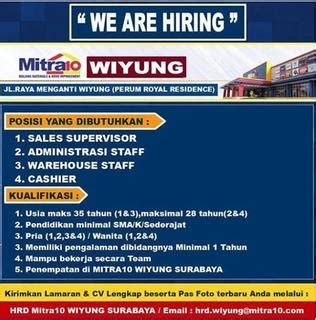 Mitra kukar menjadi salah satu tim yang bermasalah. Lowongan Kerja di Mitra 10 Wiyung Surabaya - Gibran Waluyo, 20 Jan 2020 - Loker | AtmaGo, Warga ...