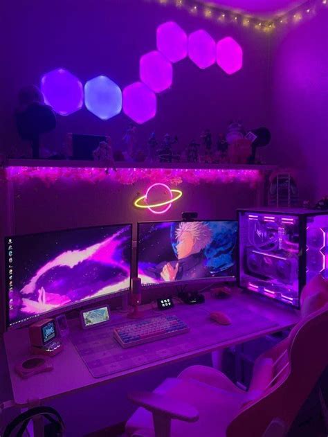30 Stunning Gaming Bedroom Ideas In 2021 Displate Blog Gamer Setup