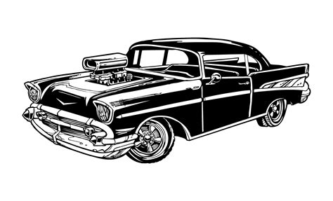 11 Muscle Car Vector Art Images Car Clip Art Black And White Muscle
