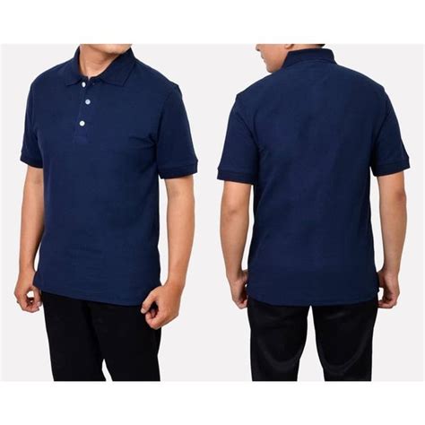 Jual Kaos Polo Shir Baju Kerah Distro Navy Biru Dongker Polos Custom Sablon Di Lapak Con Jersey