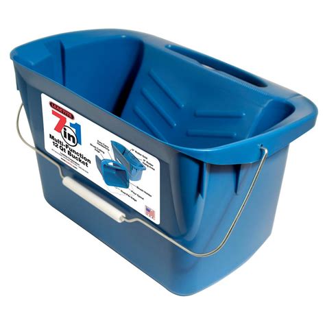 Leaktite Multi Function 12 Qt Bucket With Integrated Roller Grid