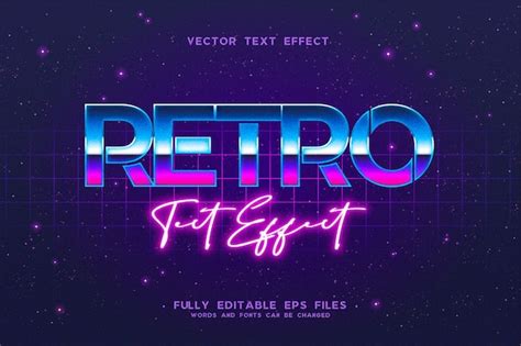 Free Vector Retro Text Effect