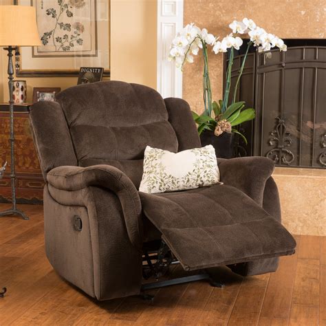 Brown Fabric Glider Recliner Club Chair Nh844692 Noble House Furniture