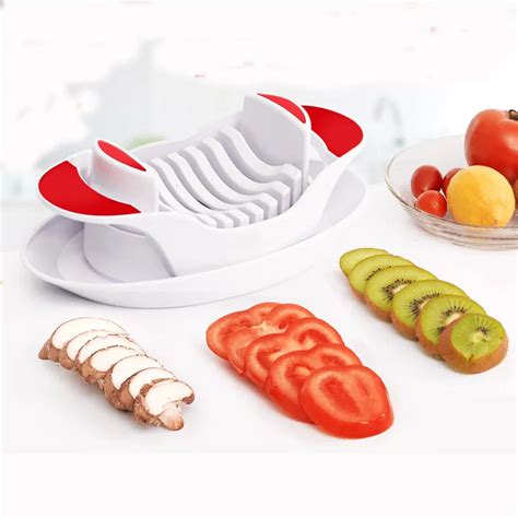 abs stainless steel tomato slicer fruits cutter stand tomato lemon cutter household kitchen