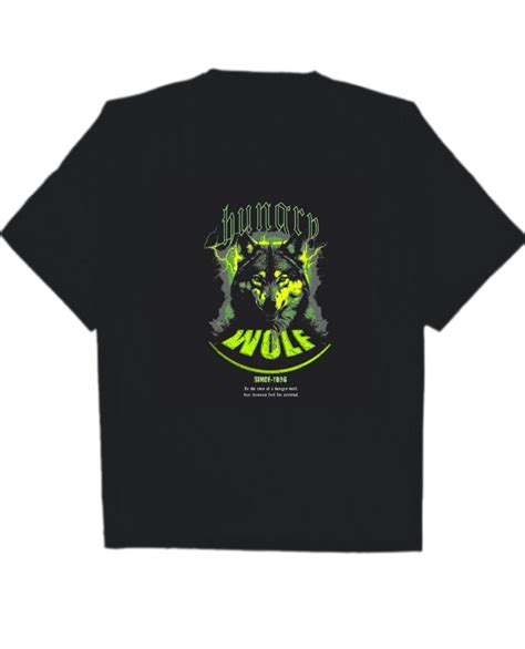 Hungry Wolf Oversized T Shirts Unisex