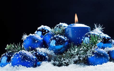 Snow Candles Christmas Ornaments Wallpapers Hd Desktop And Mobile