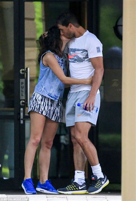 Rafael Nadal And Girlfriend Kiss Before Australian Open