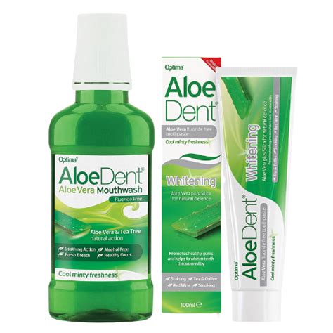 aloe dent aloe vera whitening fluoride free toothpaste mouthwash natural action vegan