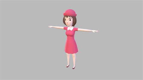 cartoongirl024 girl buy royalty free 3d model by bariacg [73a9134] sketchfab store