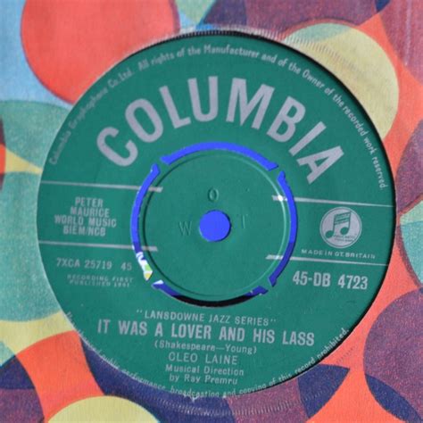 Cleo Laine It Was A Lover And His Lass 7 Inch Buy From Vinylnet