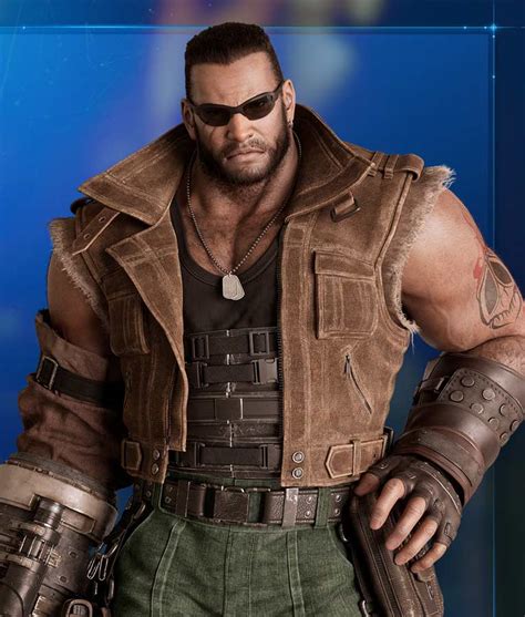Final Fantasy Vii Remake Barret Wallace Vest Brown Leather