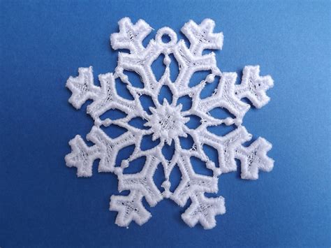 Just Made This Free Standing Lace Snowflake On My Embroidery Machine