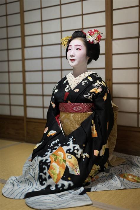 Shigyoshiki With The Maiko Toshiemi Geisha Japan Japanese