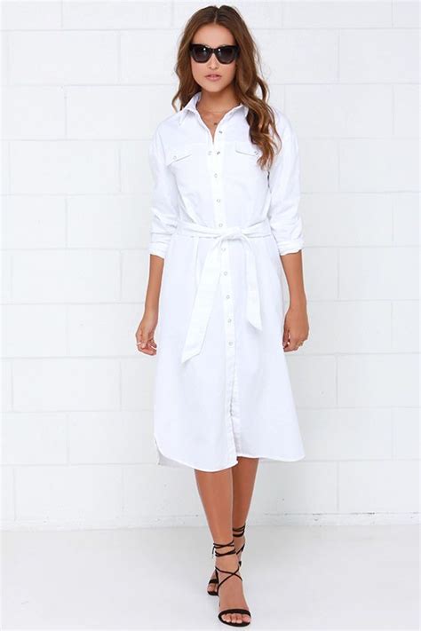 The Fifth Label Light The Way White Shirt Dress Shirt Dress Stylish