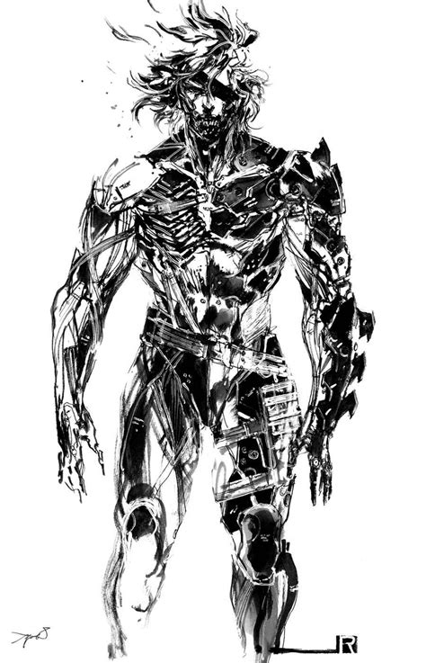 Raiden Face Side Concept Metal Gear Rising Revengeance The Art