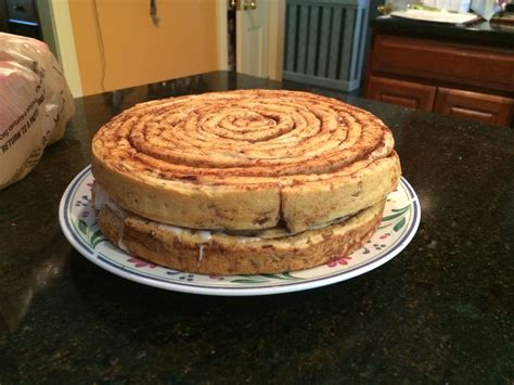 Cinnamon Bun Cake I Made Super Easy Use Three Rolls Of Prepared