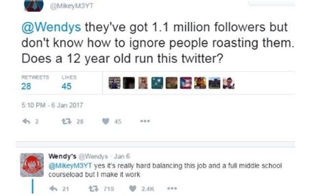 20 Most Savage Wendys Twitter Roasts Ever Funny Gallery Wendys