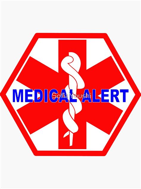 Medical Alert Id Tag 1 Sticker By Sofiayoushi Redbubble