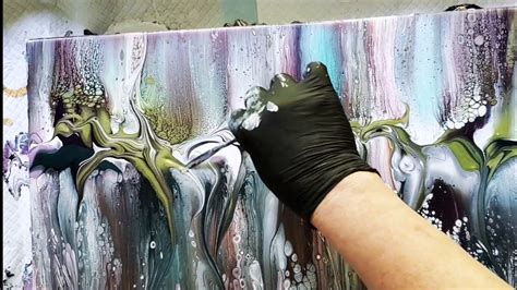 Acrylic Swipe Technique Fluid Art Acrylic Paint Pouring Swipe And Shmear Youtube