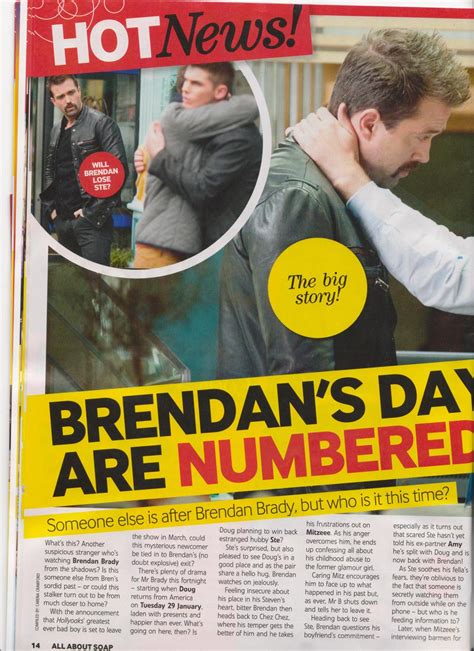 Hollyoaks Brendans Days Are Numbered All About Soap Part