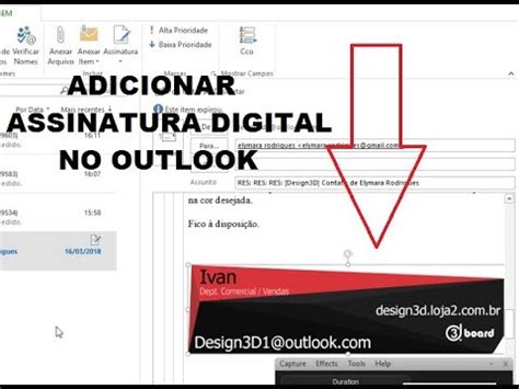 Como Adicionar Uma Assinatura Digital No Microsoft Outlook Youtube