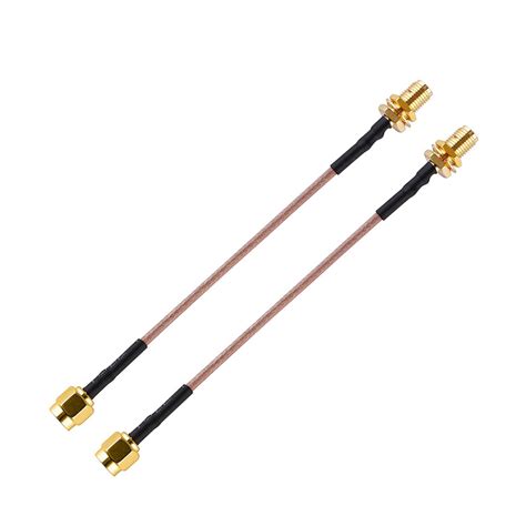antenna 90mm extension cable rp sma male rp sma female 2pcs kiwiquads