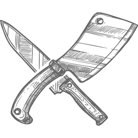 Butcher Knife Drawing Free Download On Clipartmag