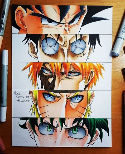 Right now, i'm doing give constructive feedback, including examples of what works or doesn't work. Finally my new drawing of the big 5 shonen main characters is done 😍😊🤘🏼 How do you like it? # ...