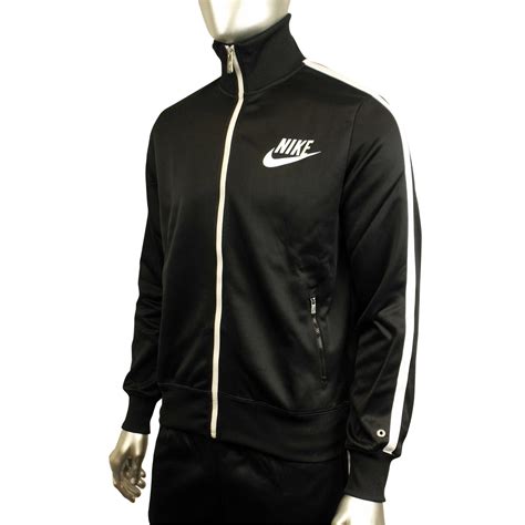 Mens Boys Nike Black Polyester Full Suit Tracksuit Athletic Track