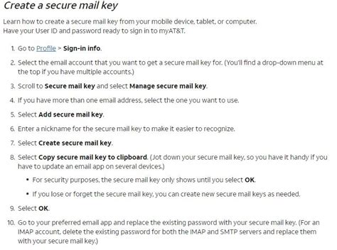 Create A Secure Mail Key Instructions Dunwoody Pc