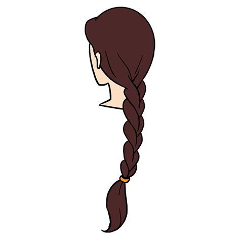How To Draw Hair Braid Drawing