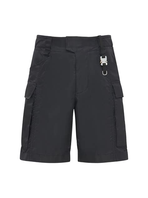 1017 Alyx 9sm Mini Buckle Nylon Cargo Shorts Black Luisaviaroma