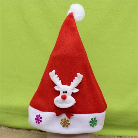 Kids Christmas Sale Santa Claus Snowman Elk Snowflakes Hats Navidad