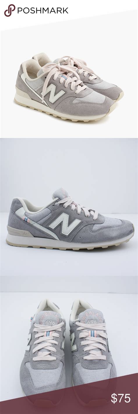 New Balance 696 Runner Sneakers Jcrew Gray Suede New Without Box New