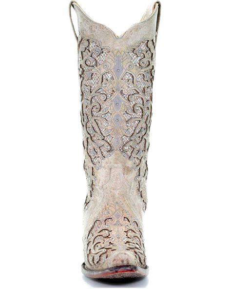 Corral Womens Glitter Inlay And Crystals Wedding Boots Snip Toe Country Outfitter